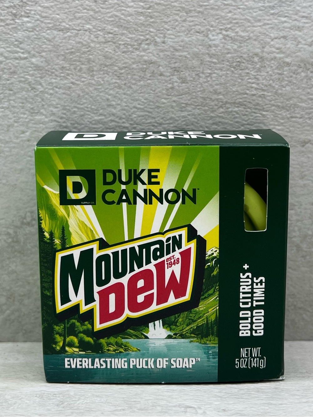 🔥 $12 Duke Cannon Mountain Dew Everlasting Puck of Soap - Limited Edition